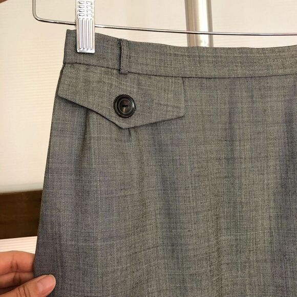 HOLT RENFREW Wool Grey Pencil Suit‎ Skirt Vintage  Sz 4 - Picture 5 of 6